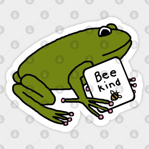 Bee Kind Frog Sticker by ellenhenryart